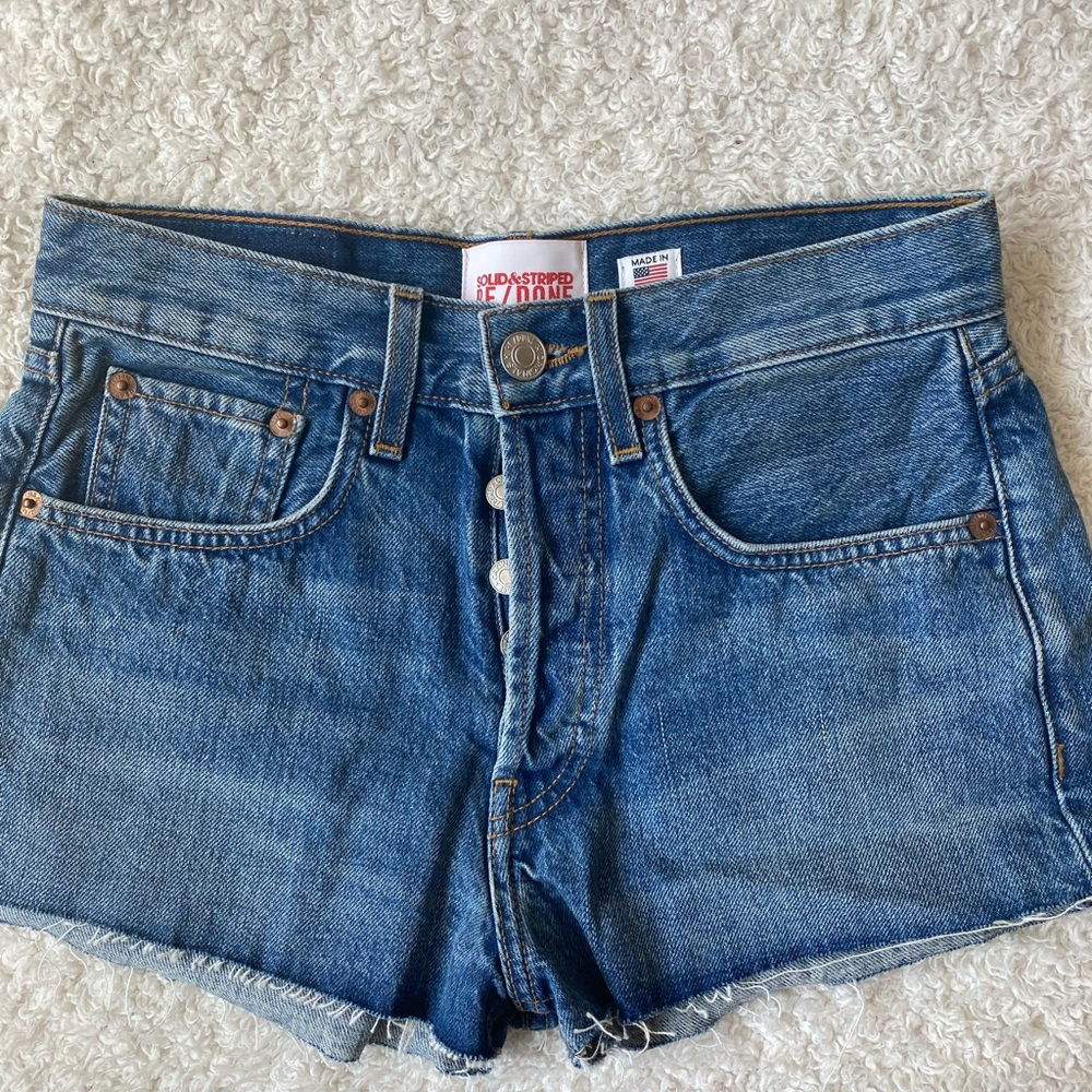 Solid and Striped X Redone Denim Shorts